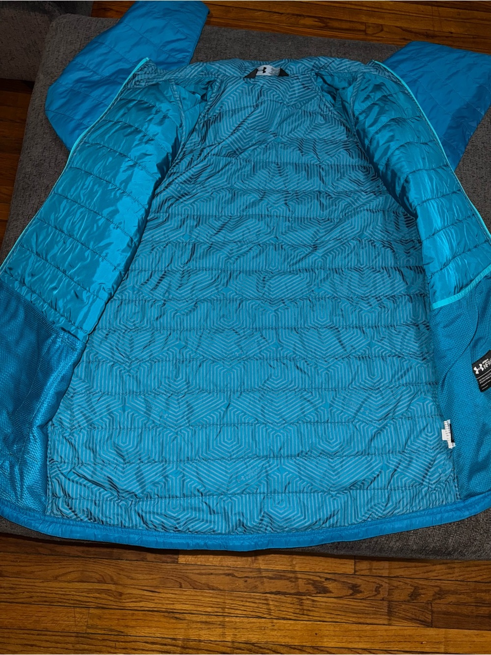 Under Armour ColdGear Infrared Quilted Full Zip Jacket Blue Women’s 2XL - Picture 11 of 13